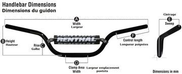 Yamaha Xtz 750 [RENTHAL] - Guiador ATV 7/8" 607 Yamaha YFM660 (Raptor)