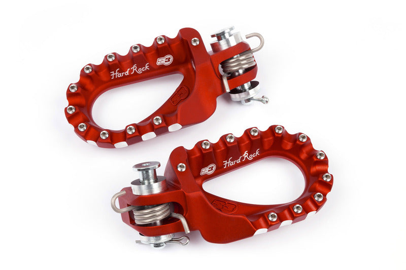 Gas Gas Ec 200 [S3] - Apoios para os pés Hard Rock Enduro alumínio vermelho