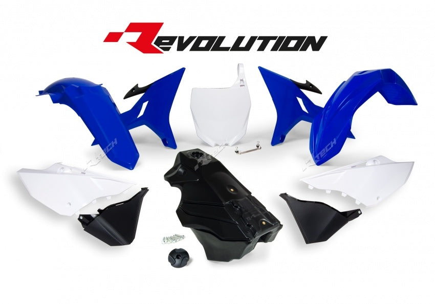 Yamaha YZ 125 (CE 09) [2002] - Revolution Plastik-Kit mit Tank OEM-Farbe Blau/Weiß/Schwarz Yamaha YZ125/250