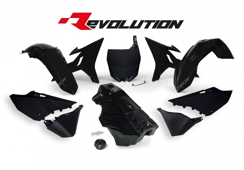 Yamaha YZ 125 (CE 15) [2005] - Plastik-Kit Revolution schwarz inkl. Tank Yamaha YZ125/250