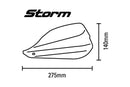 Suzuki GSX 800 S [BARKBUSTERS] - Conjunto de protetores de mão Storm com braçadeira de ponto único e extremidade do guiador preto