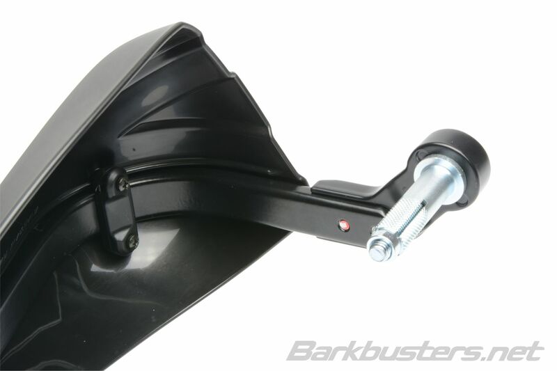 Suzuki GSX 800 S [BARKBUSTERS] - Conjunto de protetores de mão Storm com braçadeira de ponto único e extremidade do guiador preto