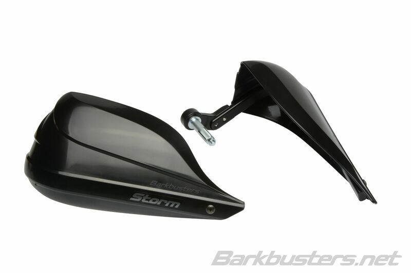 Suzuki GSX 800 S [BARKBUSTERS] - Conjunto de protetores de mão Storm com braçadeira de ponto único e extremidade do guiador preto