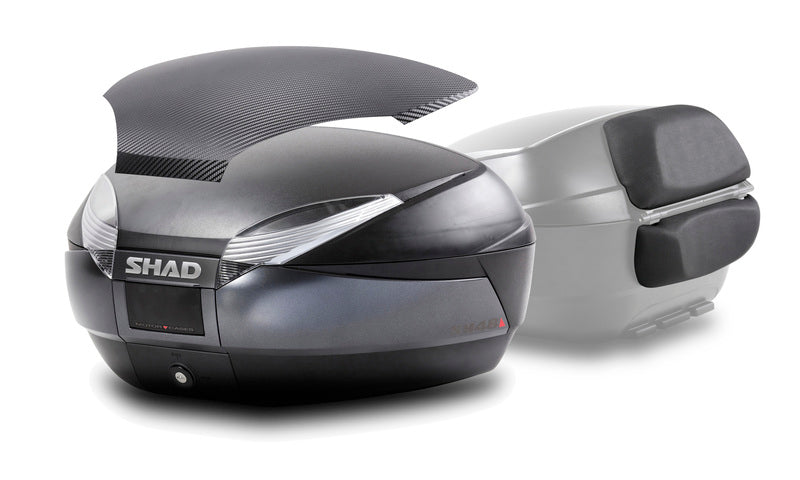 Kymco Agility 125 [SHAD] - Top case SH48 DG + encosto cinza escuro