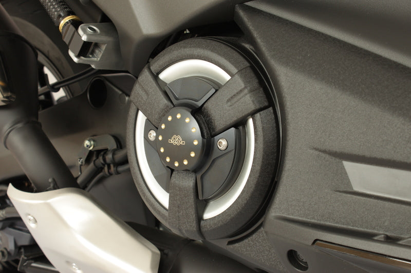 Yamaha T-Max 560 Tech Max [GILLES] - Tampa do motor (estilo) preto/dourado Yamaha T-Max 530/560