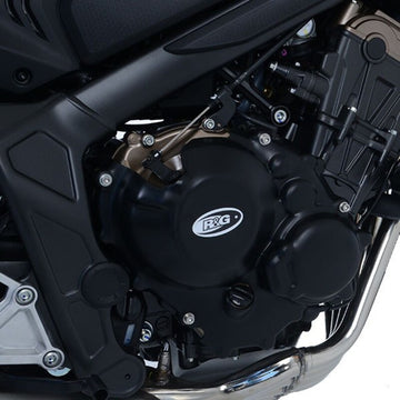 Honda CB 650 R NEO SPORTS CAFE RH02 [2021-2023] - Protetor de tampa da caixa do motor esquerdo Race Series - Preto Honda CB650R/CBR650R