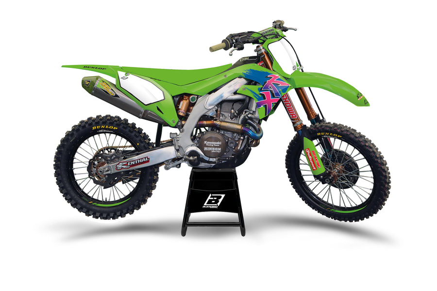Kawasaki KX 250 (KX 250 R) [2005-2008] - Retro Graphic Kit - Kawasaki KX125/250