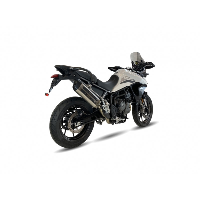 Triumph Tiger 900 Rally Pro [IXIL] - Silenciador MXT aço inoxidável / tampa final preto - Triumph Tiger 900/GT/Rally - ET4066SS