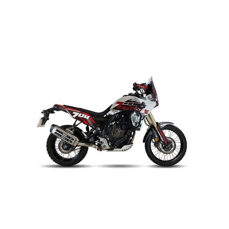 Yamaha Ténéré 700 [IXIL] - Silenciador MXT em aço inoxidável / tampa preta - EY9067SS
