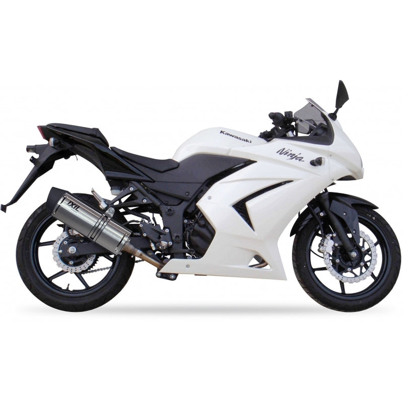 Kawasaki Ninja 250 [IXIL] - Silenciador hexoval aço inoxidável preto / tampa final aço inoxidável - OK7034VSE