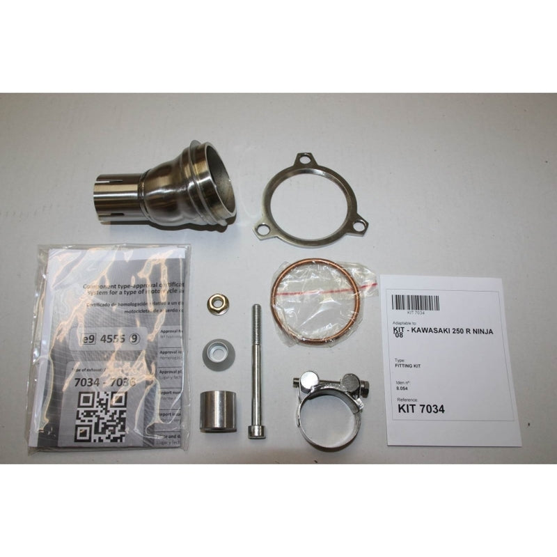 Kawasaki Ninja 250 [IXIL] - Silenciador hexoval aço inoxidável preto / tampa final aço inoxidável - OK7034VSE