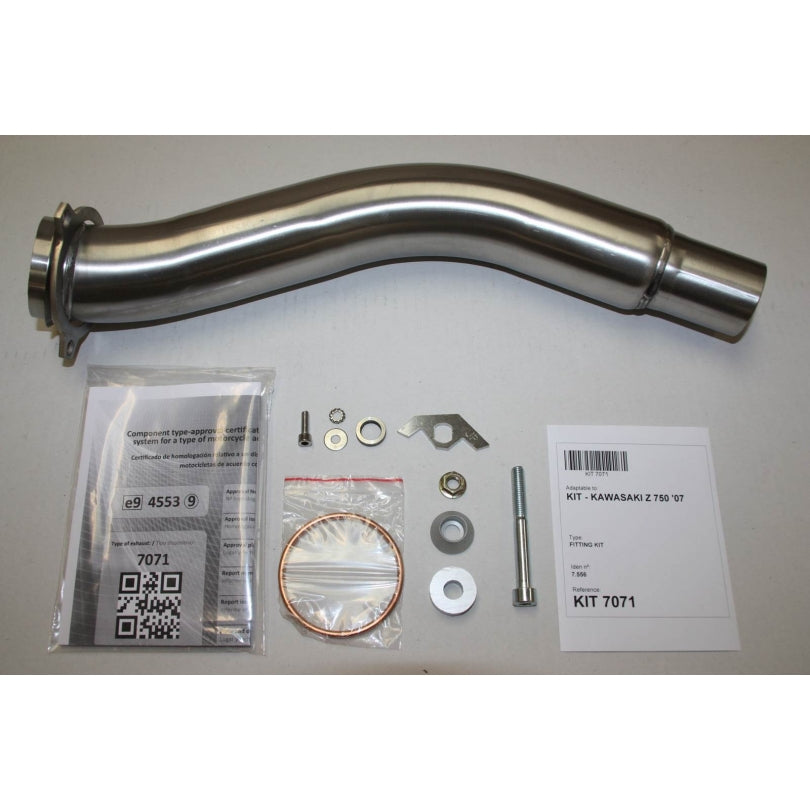 Kawasaki Z 750 R ABS Z750P [2011-2012] - Silenciador hexoval aço inoxidável / tampa final preta
