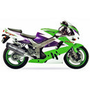 Kawasaki Ninja ZX-9 R (ZX 900 B) [1994-1997] - Silenciador hexoval aço inoxidável / tampa final preta
