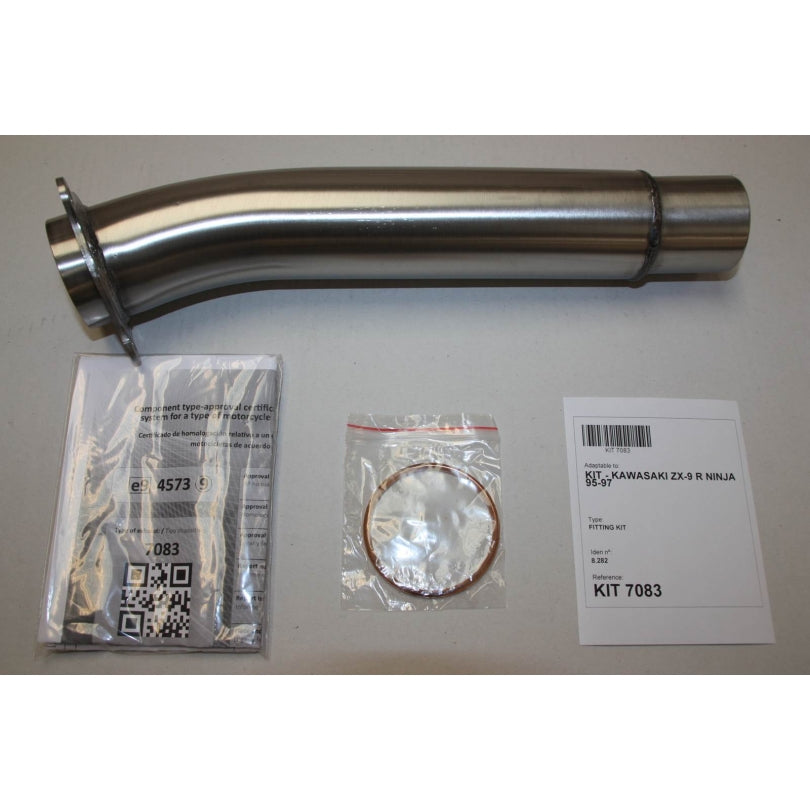 Kawasaki Ninja ZX-9 R (ZX 900 B) [1994-1997] - Silenciador hexoval aço inoxidável / tampa final preta