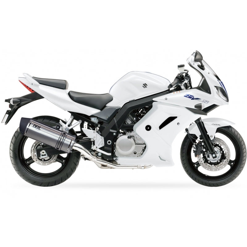 Suzuki Sv 650 [IXIL] - Silenciador hexoval em aço inoxidável / tampa final preta