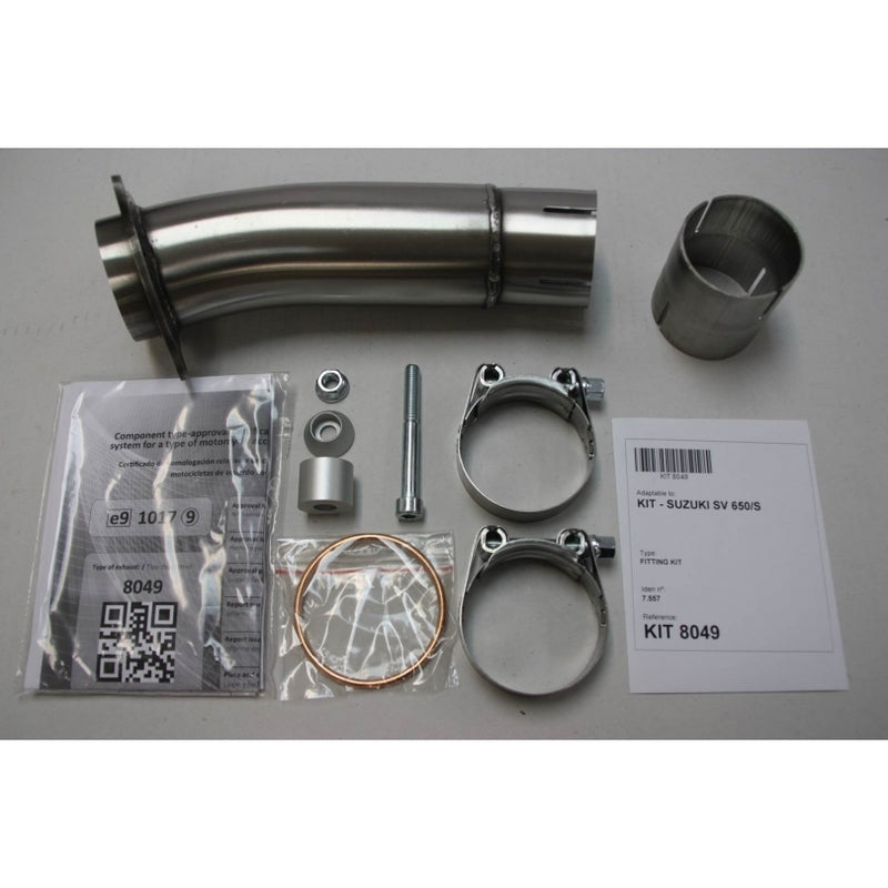 Suzuki Sv 650 [IXIL] - Silenciador hexoval em aço inoxidável / tampa final preta