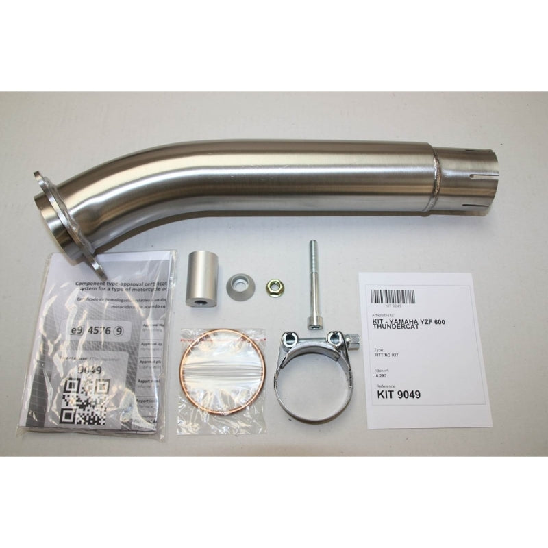 Yamaha Yzf 600 [IXIL] - Silenciador hexoval aço inoxidável / tampa final aço inoxidável preto - OY9049VSE