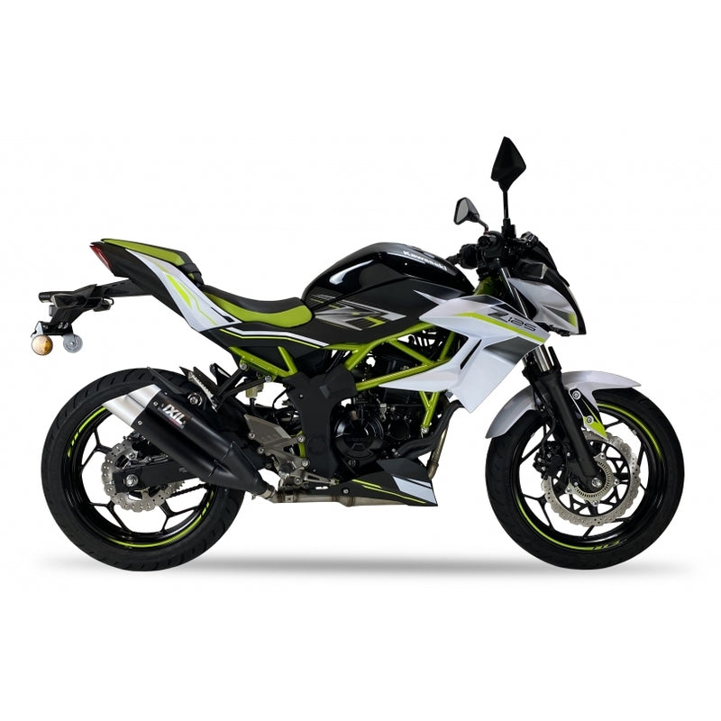 Kawasaki Ninja [IXIL] - Silenciador Hyperlow em aço inoxidável preto / tampa final em alumínio - XK7337XB