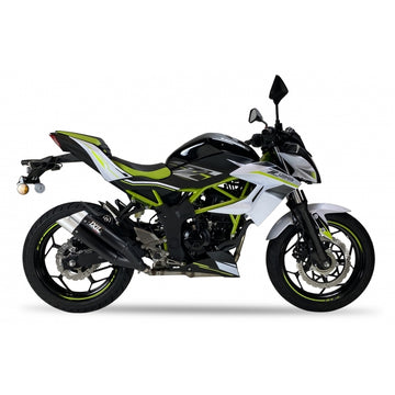 Kawasaki Ninja [IXIL] - Silenciador Hyperlow em aço inoxidável preto / tampa final em alumínio - XK7337XB