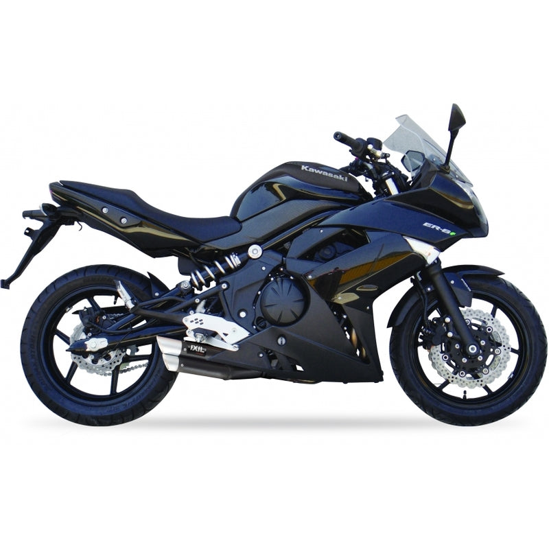 Kawasaki Kle 650 [IXIL] - Silenciador Hyperlow em aço inoxidável preto / tampa final em alumínio - XK7351XB