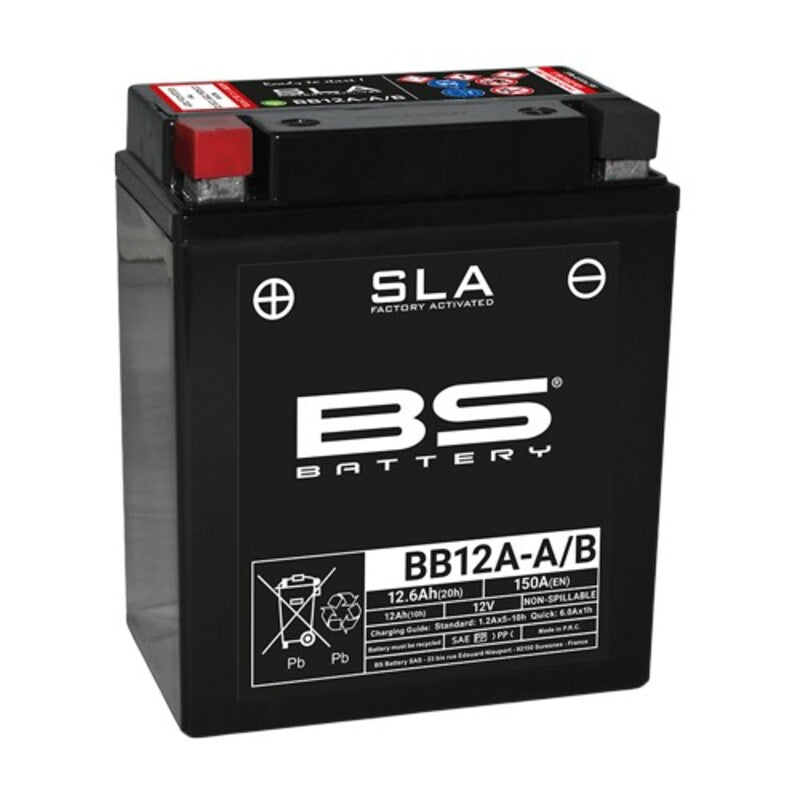 Yamaha Fz 6 [BS BATTERY] - Bateria SLA sem manutenção ativada de fábrica - BB12A-A/B FA