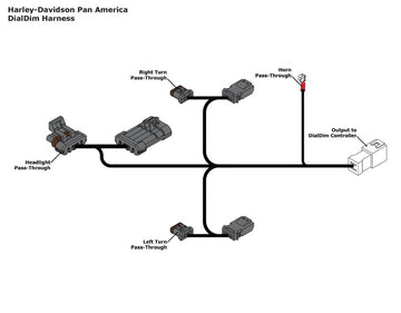 Harley -Davidson Pan America 1250 RA1250 [Denali] - adaptador de cabo para controle de iluminação - 0
