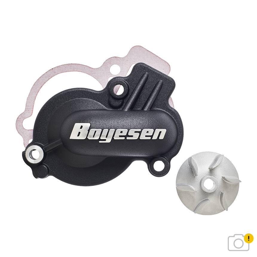 Honda CRF 150 R STD Wheels 14/17 (KE 03) [2007-2020] - SuperCooler Wasserpumpendeckel + Impeller-Kit - Schwarz