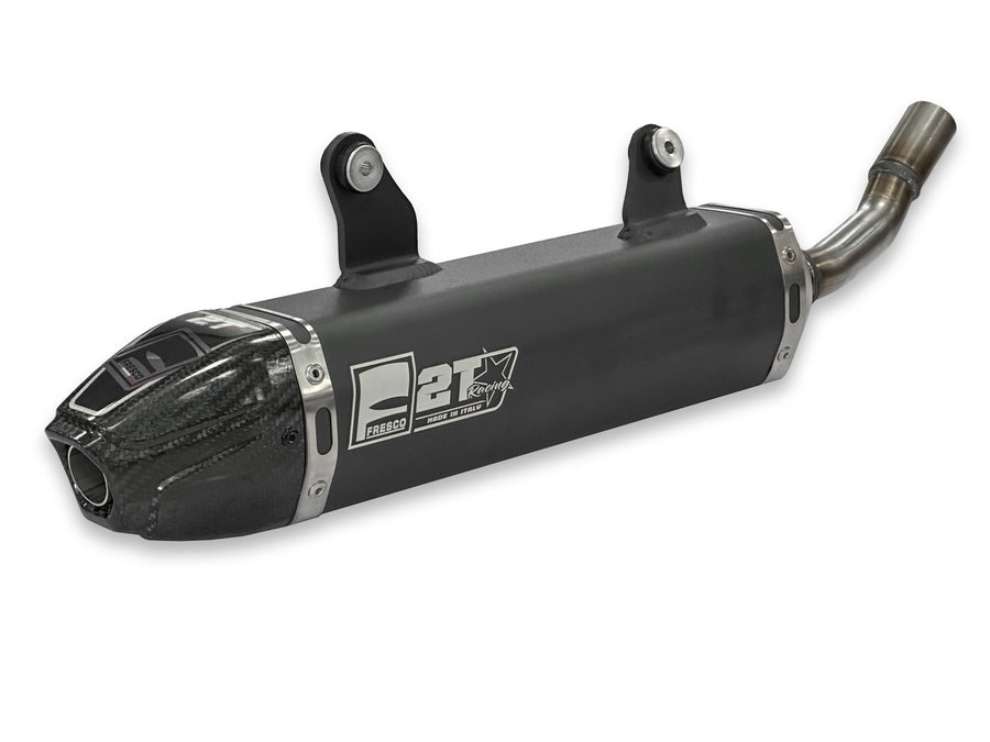 Yamaha YZ 250 (CG 20) [2005] - Carby Schalldämpfer schwarzes Aluminium/Karbon-Endkappe