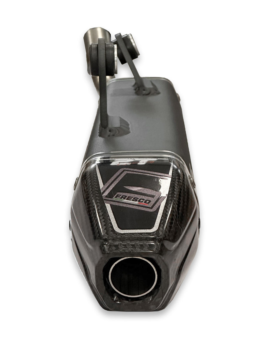 Yamaha YZ 250 (CG 23) [2006-2023] - Carby Schalldämpfer schwarzes Aluminium/Karbon-Endkappe
