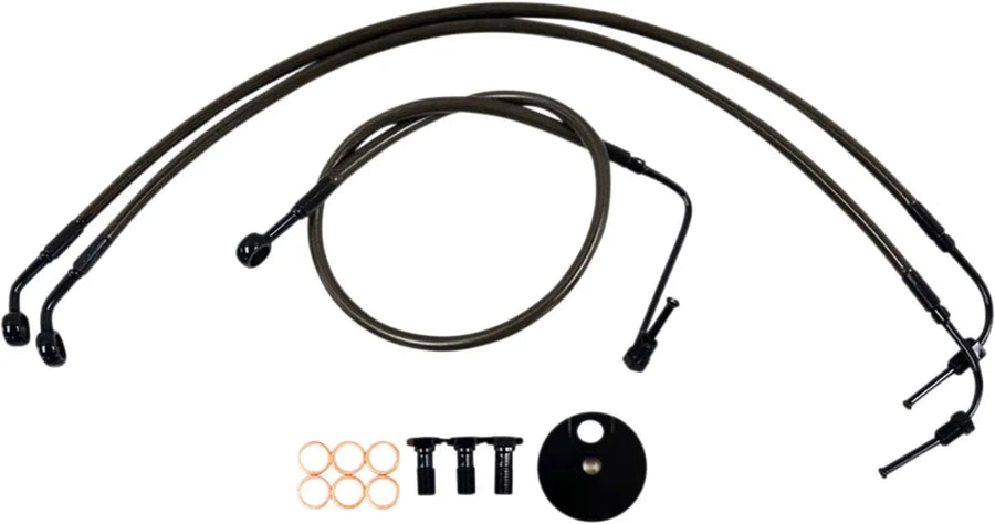 Harley Davidson FLFB [LA CHOPPERS] – Kit de linha de freio trançada à meia-noite