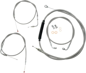 Harley Davidson Flst [LA CHOPPERS] - Kit de cabo/linha de freio revestido de aço inoxidável padrão