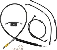 Harley Davidson Fxdrs 114 [LA CHOPPERS] - Kit de guiador/linha de freio trançado meia-noite padrão