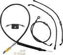 Harley Davidson Fxdrs 114 [LA CHOPPERS] - Kit de guiador/linha de freio trançado meia-noite padrão