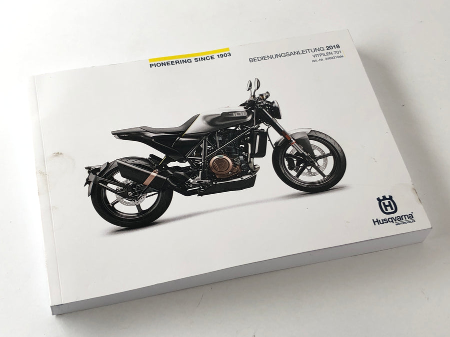 Husqvarna 701 Vitpilen [2018] - Instruções operacionais alemãs