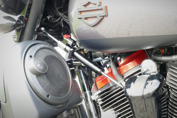 Harley Davidson FLHXS(E) STREET GLIDE (CVO) M-8 [HYPERPRO] – Lenkungsdämpfer-Montagesatz, Schwarz (MK-HD17-S003-B)