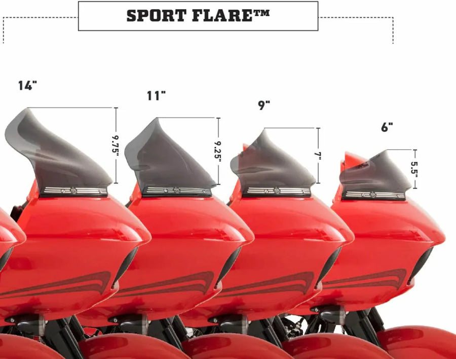 Harley Davidson Touring [KLOCK WERKS] – Pára-brisa Pro Touring Flare™