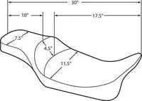 Harley Davidson Flhri [DRAG SPECIALTIES] – Assento de alcance estendido Predator 2-Up