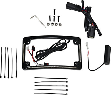 harley davidson fltruse [CUSTOM DYNAMICS] – moldura de placa com raio de LED