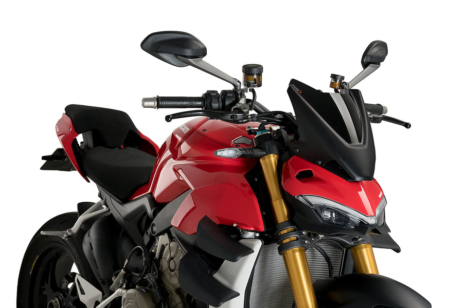 DUCATI STREETFIGHTER V4S [2024] - Pára-brisa esportivo de nova geração | Preto | PUIG 20467N