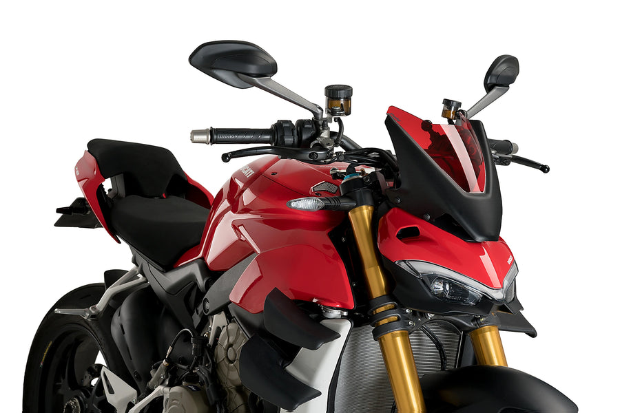 DUCATI STREETFIGHTER V4S [2024] - Pára-brisa esportivo de nova geração | Vermelho | PUIG 20467R