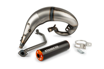 Beta RR Enduro 50 2T - Escape Streetrace High Mount CNC laranja preto