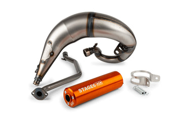 Beta RR Enduro 50 2T - Escape Streetrace High Mount CNC laranja