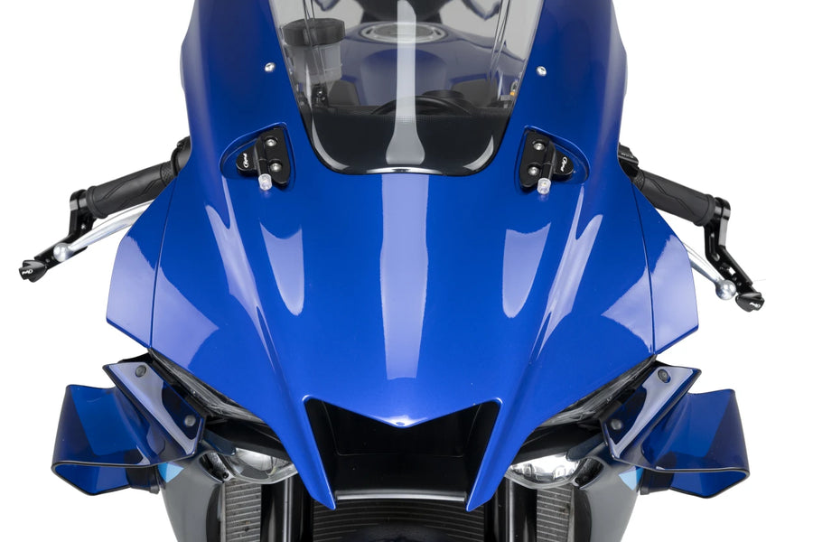 YAMAHA YZF-R1M [2025] – Capas dos espelhos retrovisores com conjunto de indicadores de abas – Preto