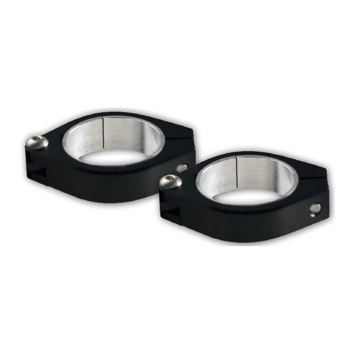 CNC Schellen-Set – 2 Schellen, Ø 38-41mm, Alu, schwarz