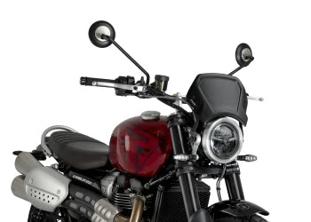 TRIUMPH SCRAMBLER 1200X [2025] – Painel frontal em ABS – visual de carbono