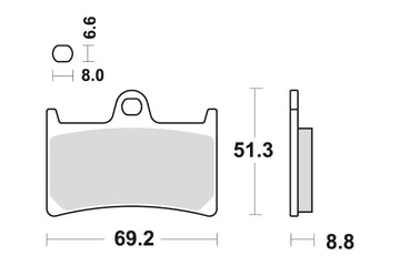 YAMAHA YZF R 1 [1998-2006] - Pastilhas de freio duplas sinterizadas