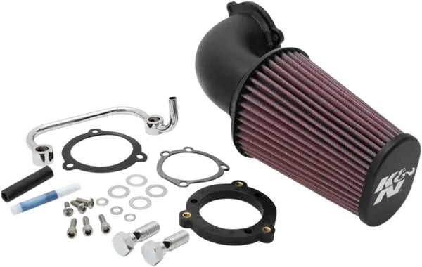 Harley Davidson Sportster 883 Iron XL 883 N [K & N] - Sistema de admissão Aircharger® com kit de tubo de admissão de alumínio dobrado por mandril