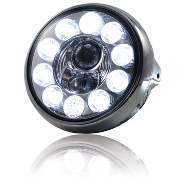 LED-Scheinwerfer "British Style" 7"