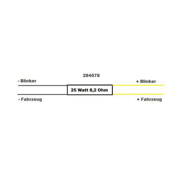 Resistor de carga indicador LED 8,2 ohm / 25 W - 1 peça