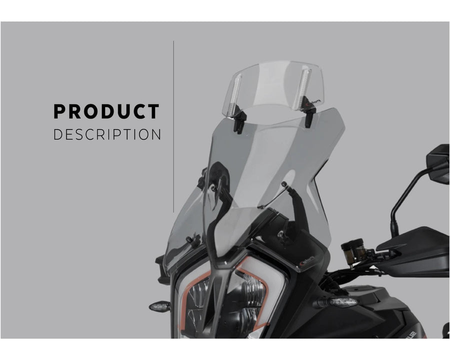 KTM 890 SMT [2025] – Spoiler Screen 2.0 Clip-on – Transparente